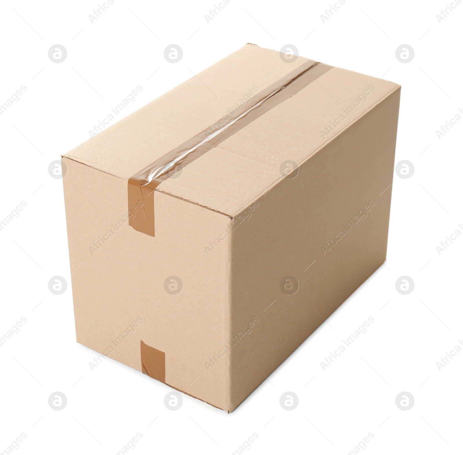 Photo of Cardboard box on white background