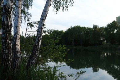 Picturesque view of beautiful lake in morning