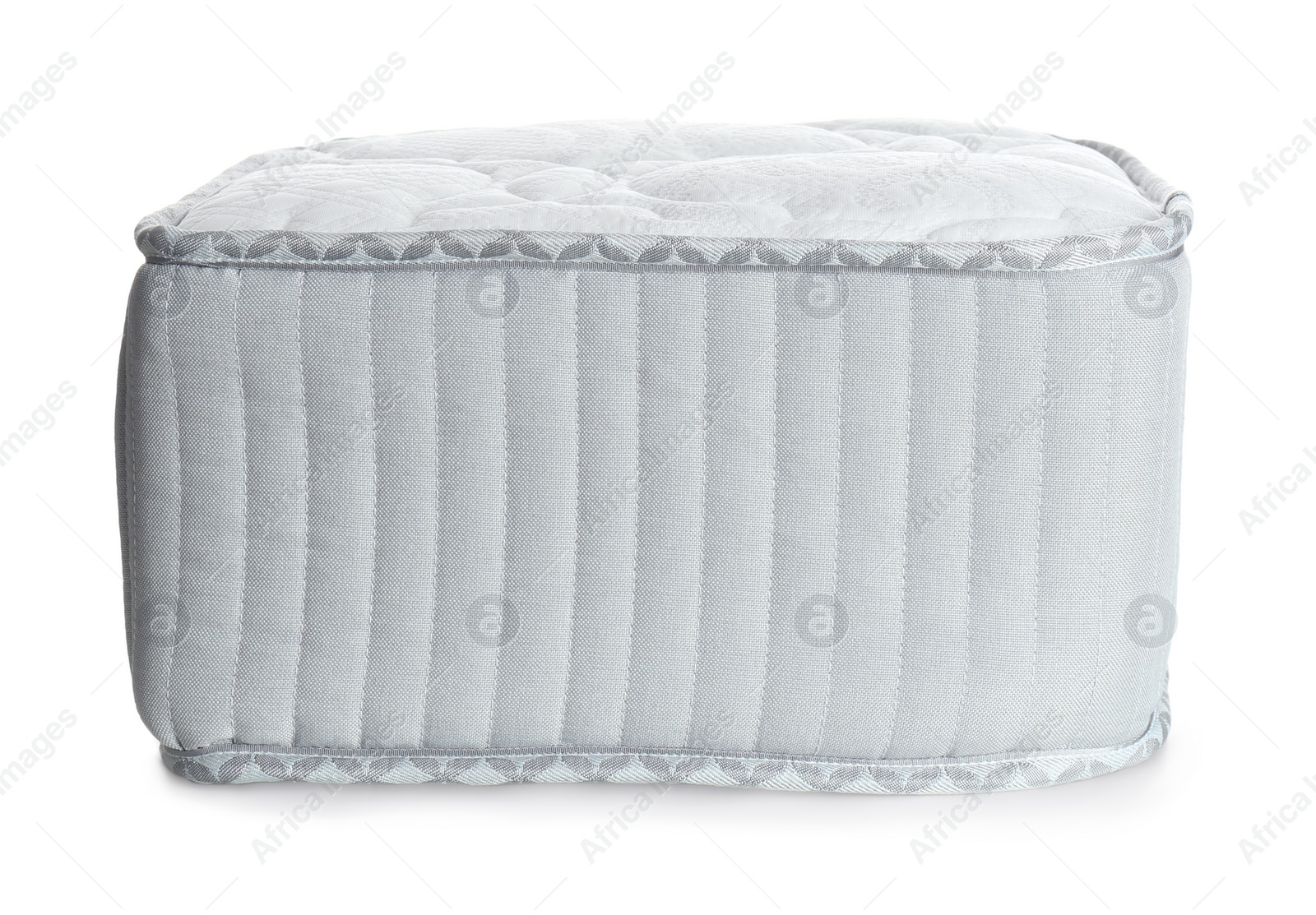 Photo of Sample of modern orthopedic mattress isolated on white