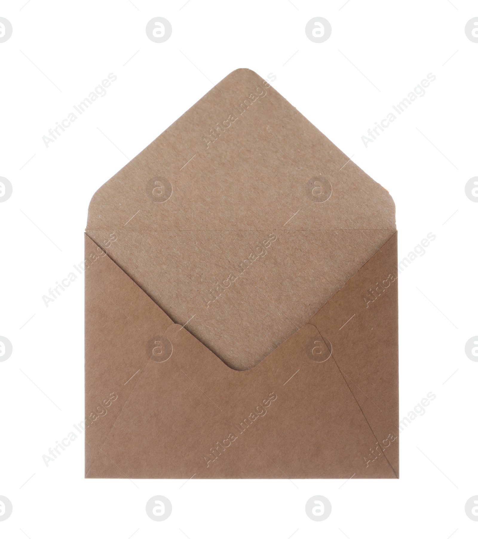 Photo of Brown paper envelope isolated on white. Mail service