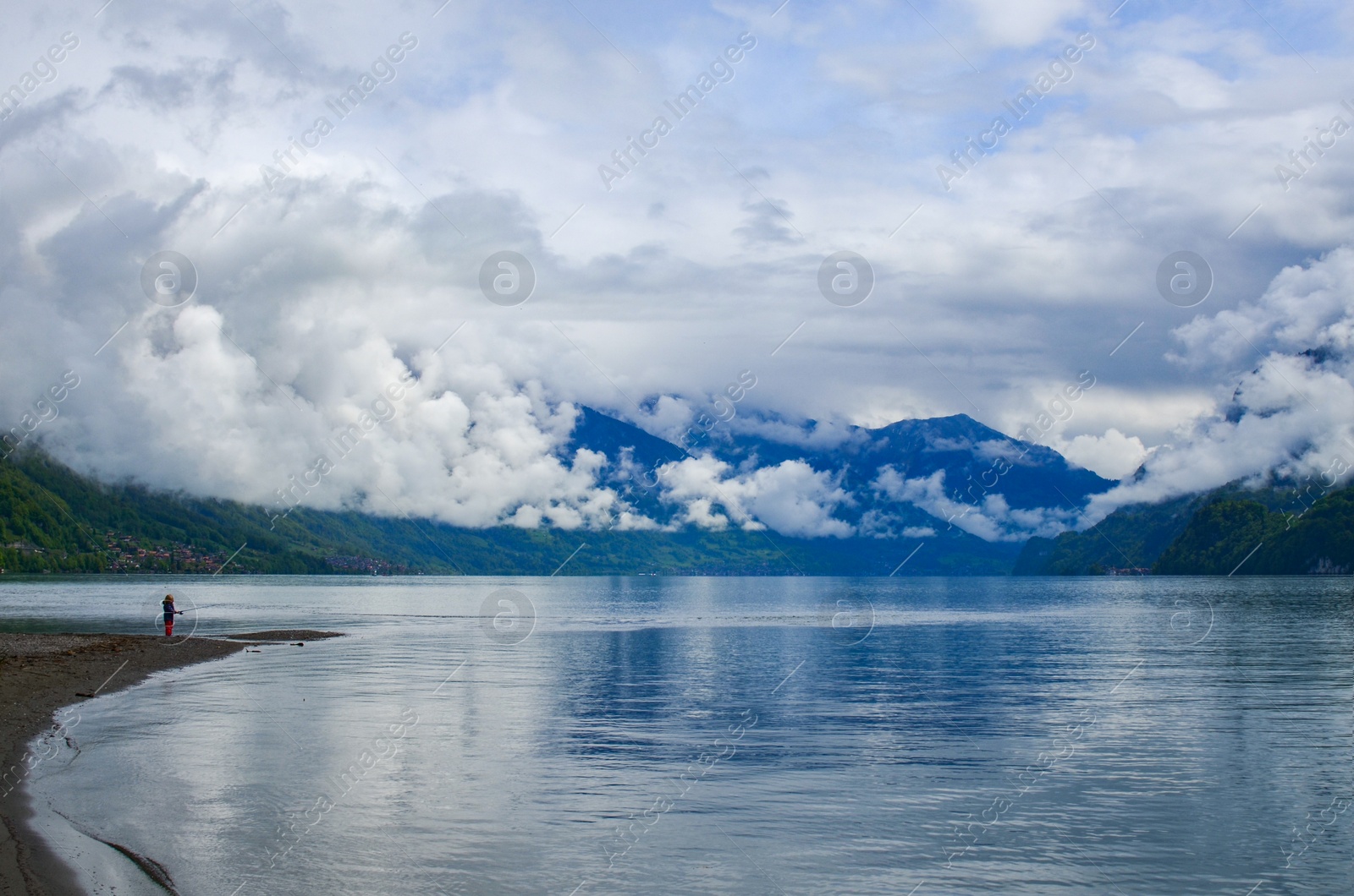 Photo of Picturesque view of beautiful river in mountains