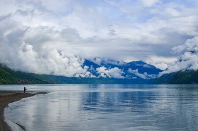 Photo of Picturesque view of beautiful river in mountains