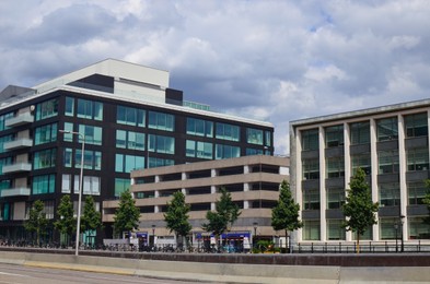 Photo of View of beautiful modern buildings in city