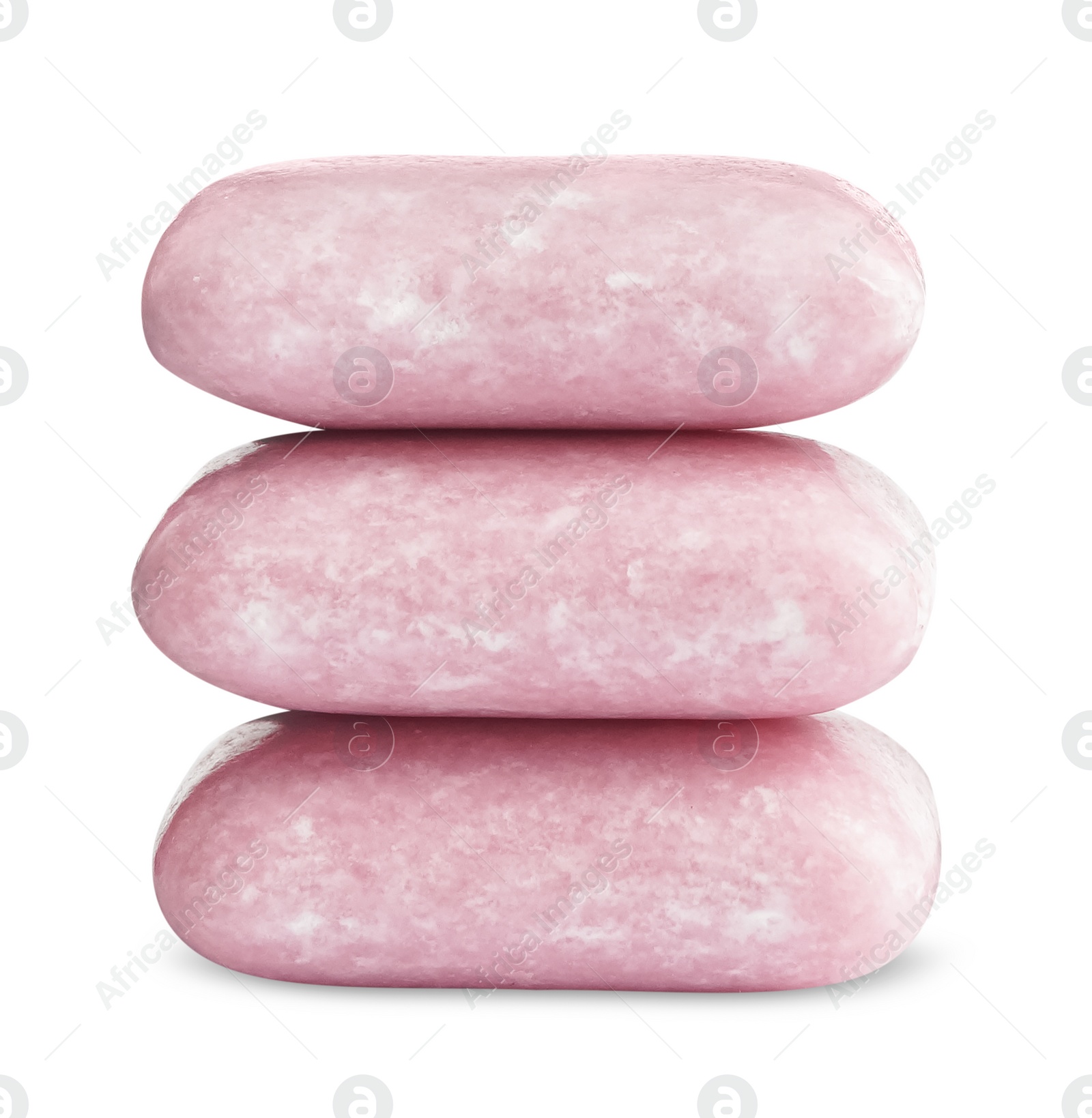 Photo of Tasty sweet chewing gums on white background