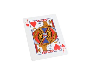 Photo of Playing card isolated on white. Poker game