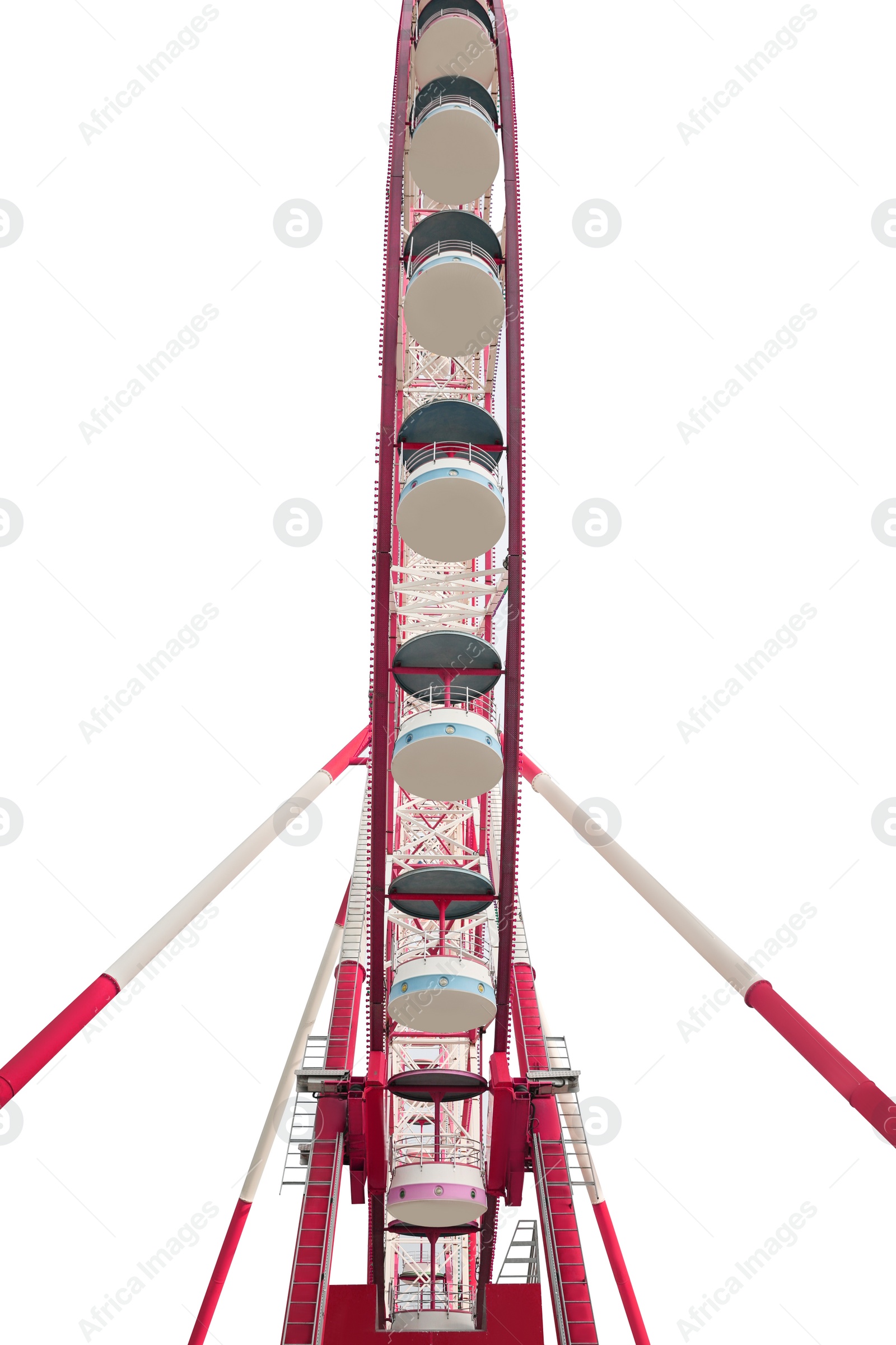 Image of Beautiful large Ferris wheel isolated on white