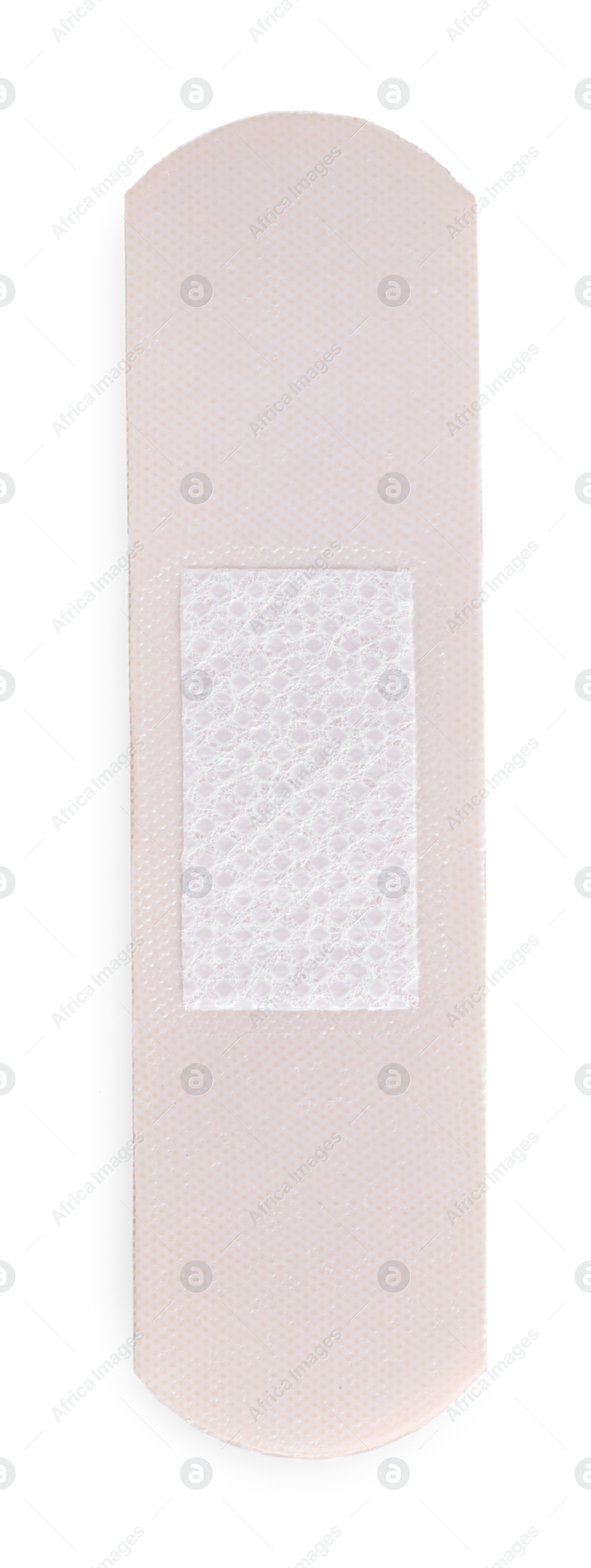 Photo of One medical adhesive bandage isolated on white, top view