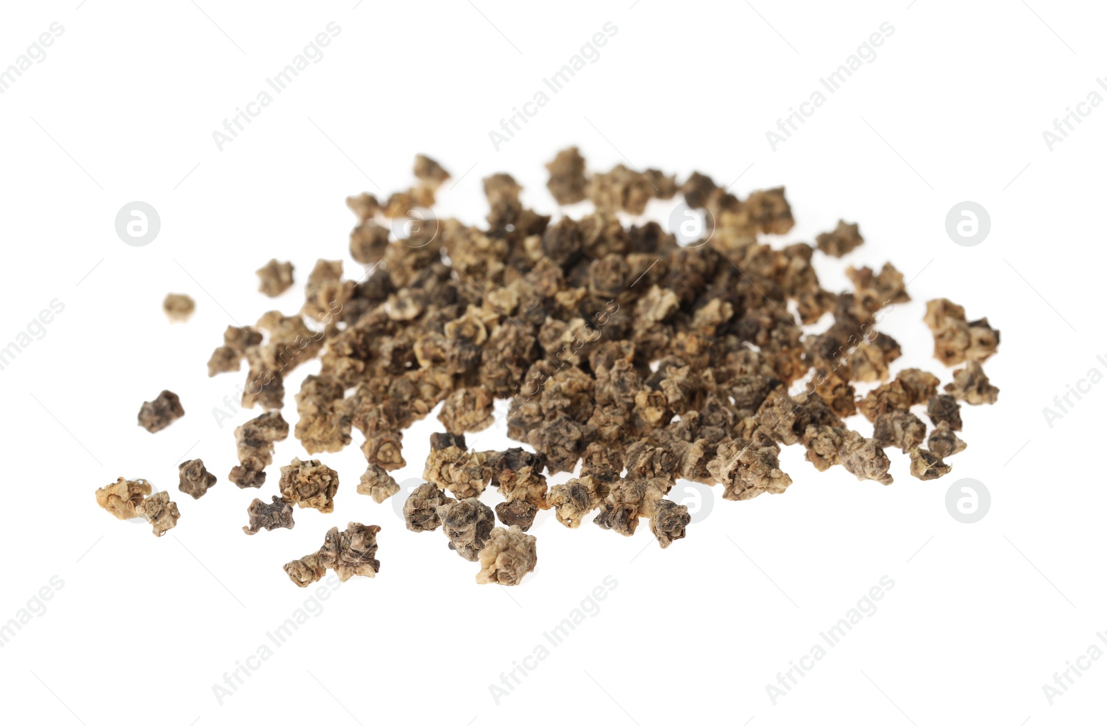 Photo of Pile of raw beet seeds on white background. Vegetable planting