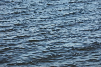 Beautiful river water surface with waves as background