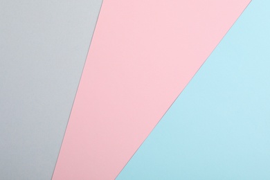 Photo of Colorful paper sheets as background, top view