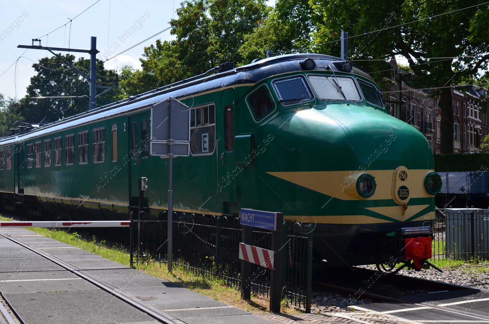 Photo of Utrecht, Netherlands - July 23, 2022: Electric train on display at Spoorwegmuseum