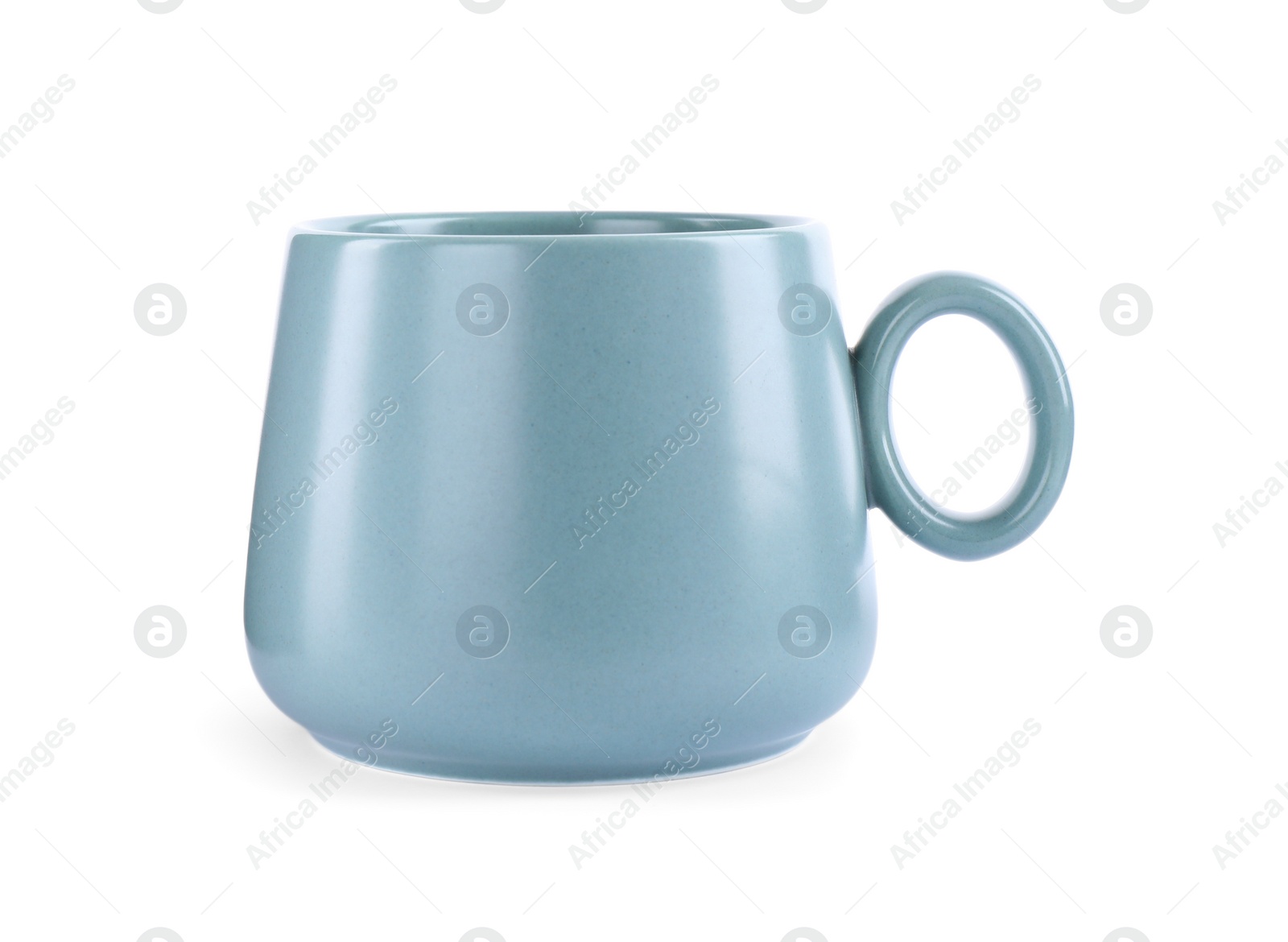 Photo of Beautiful color ceramic cup isolated on white