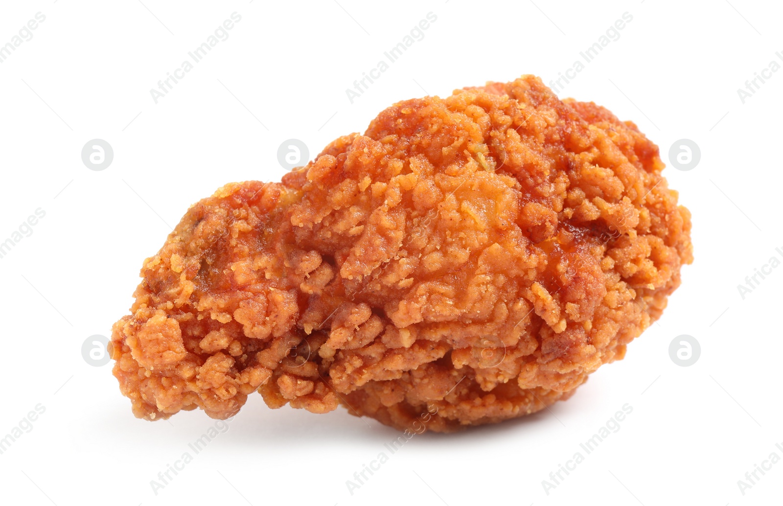 Photo of Tasty deep fried chicken piece isolated on white