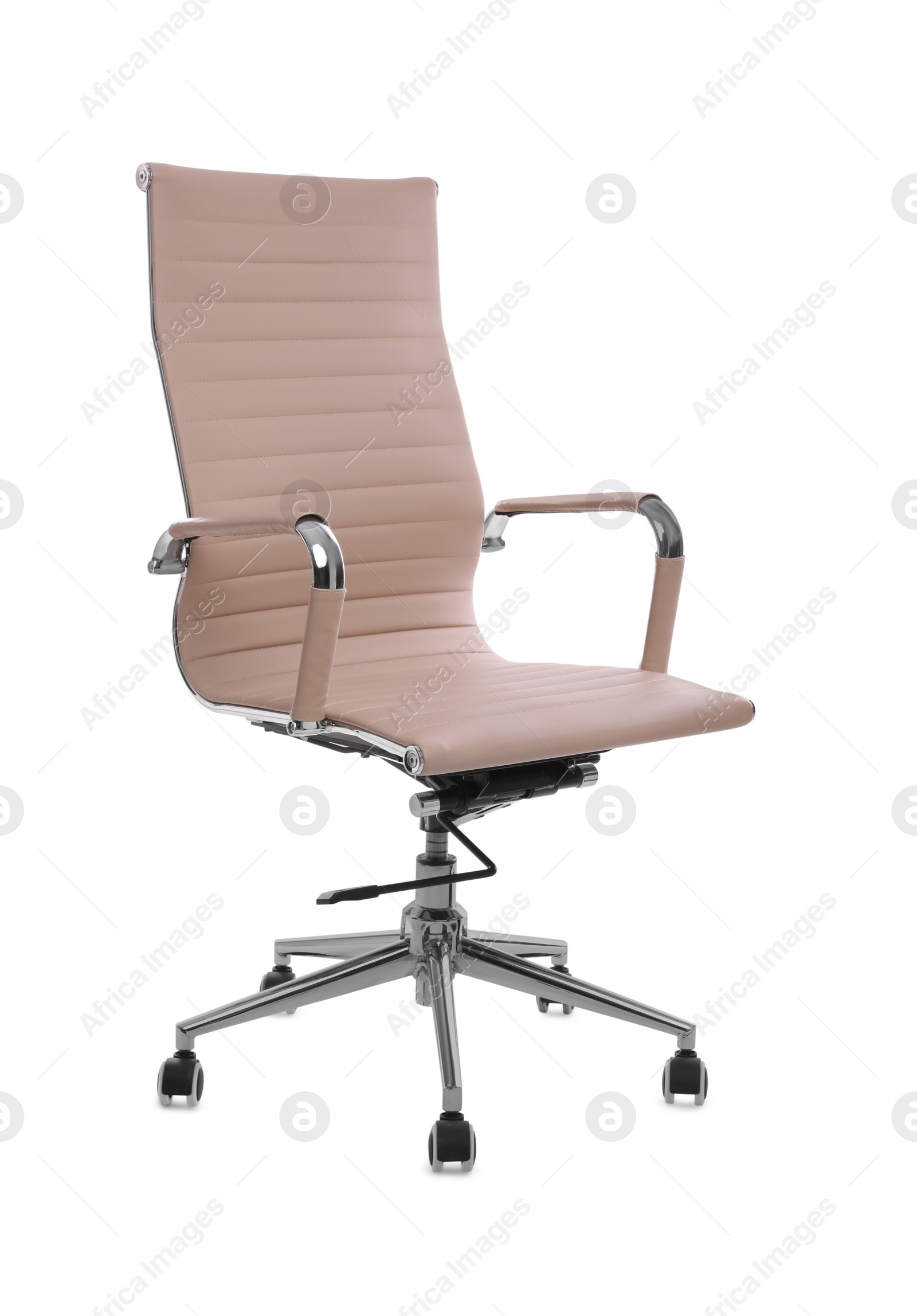 Photo of Comfortable leather office chair isolated on white