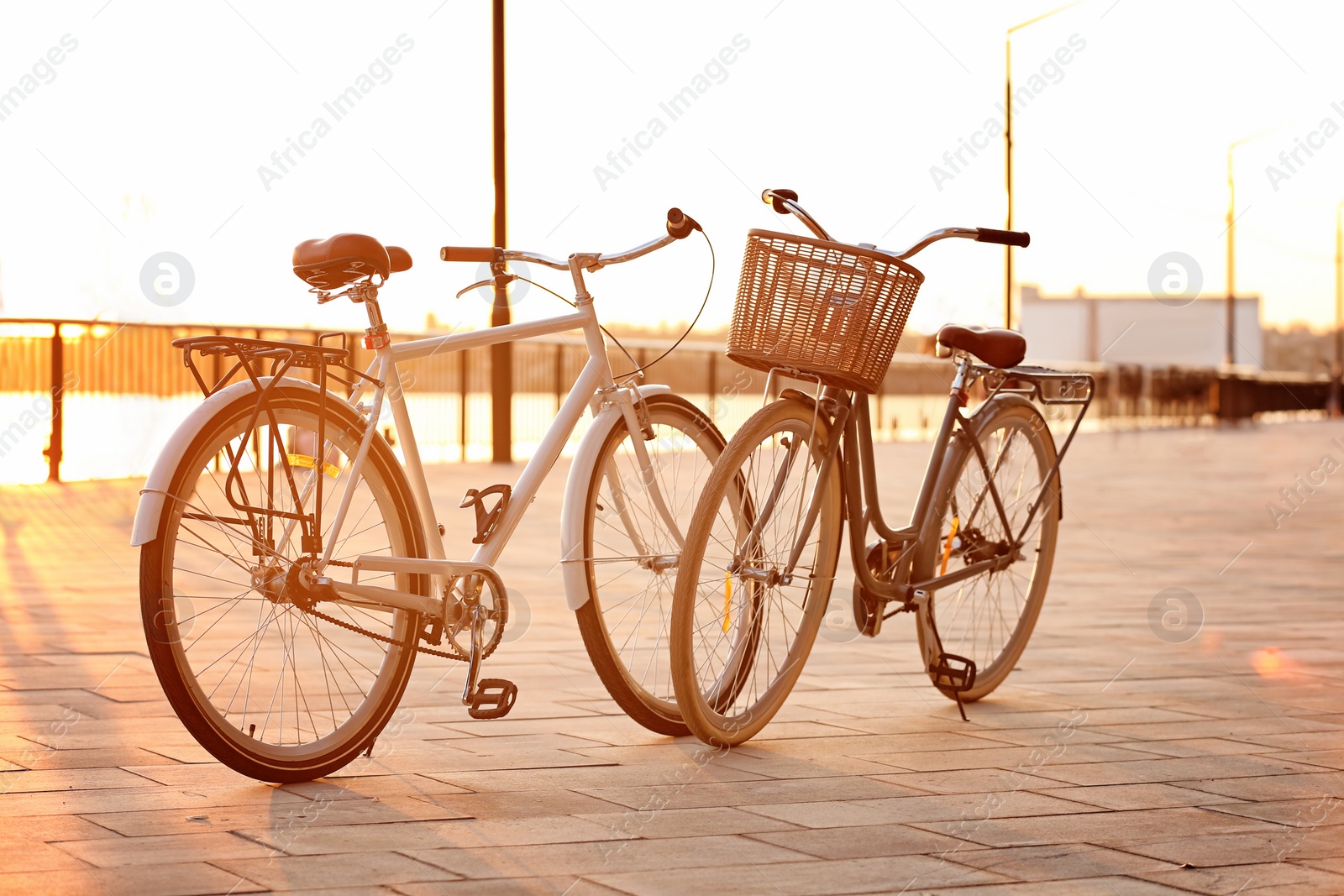 Photo of Modern bicycles outdoors on summer day