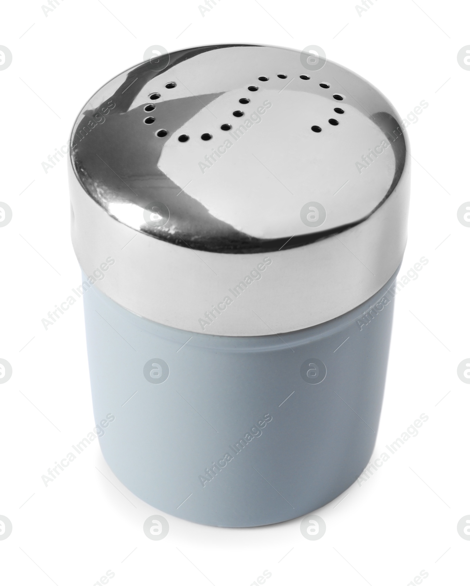 Photo of Salt shaker isolated on white. Kitchen utensil