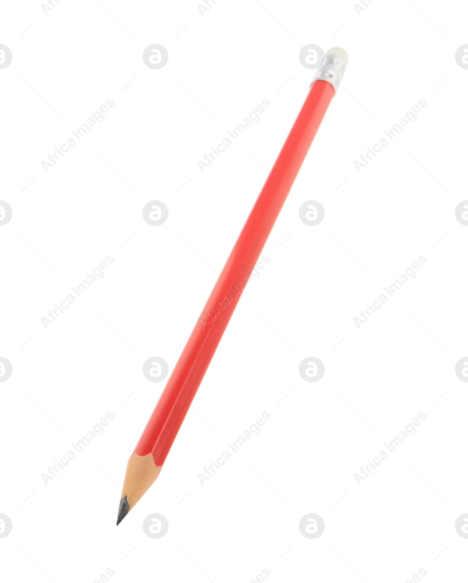 Photo of Sharp graphite pencil isolated on white. School stationery