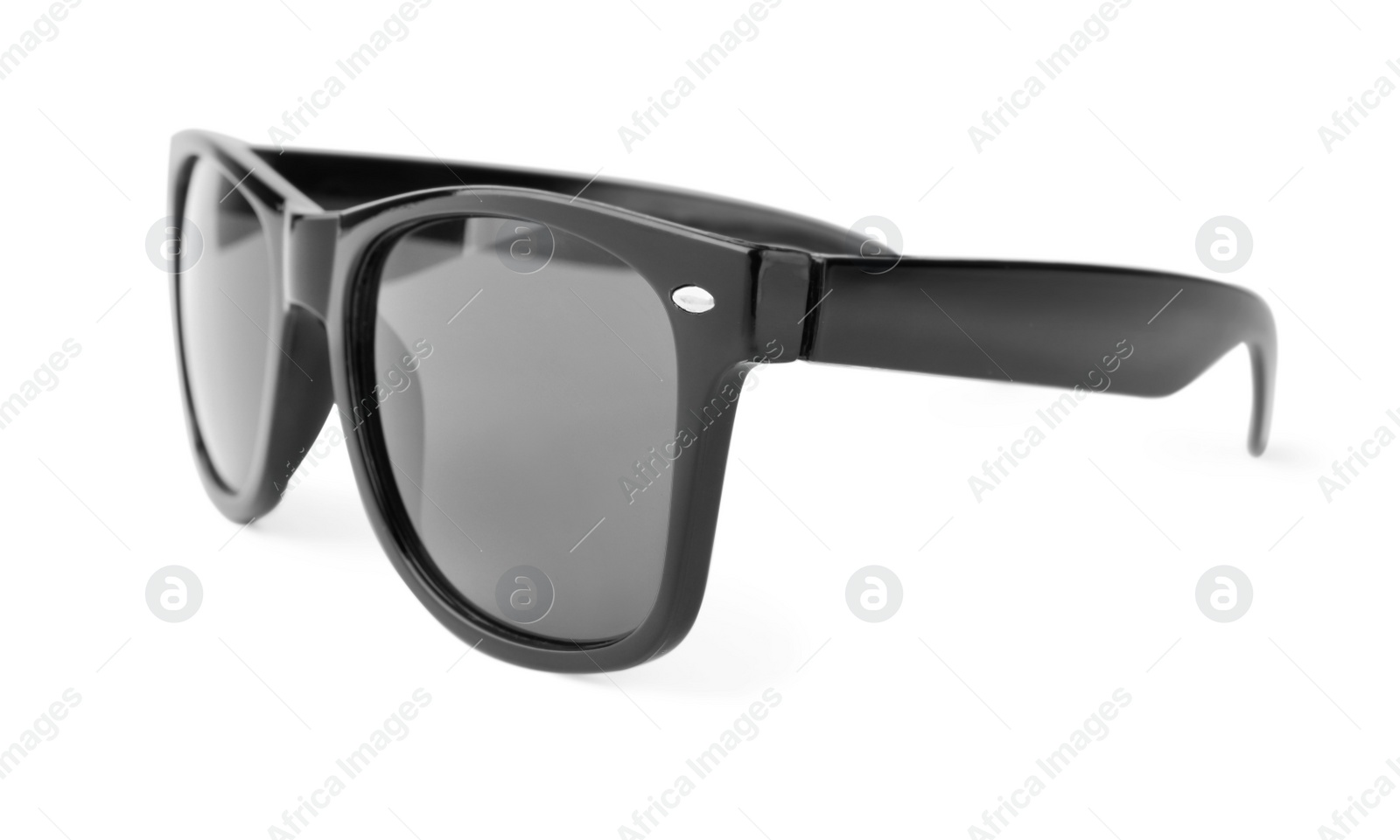 Photo of Stylish sunglasses isolated on white. Fashion accessory