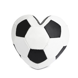 Image of Heart shaped soccer ball isolated on white