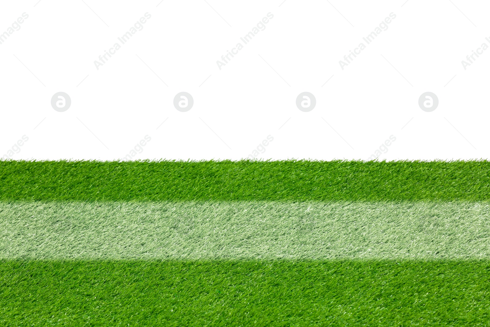 Image of Green grass with marking on white background