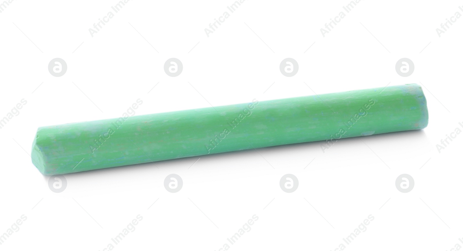 Photo of Piece of green chalk isolated on white