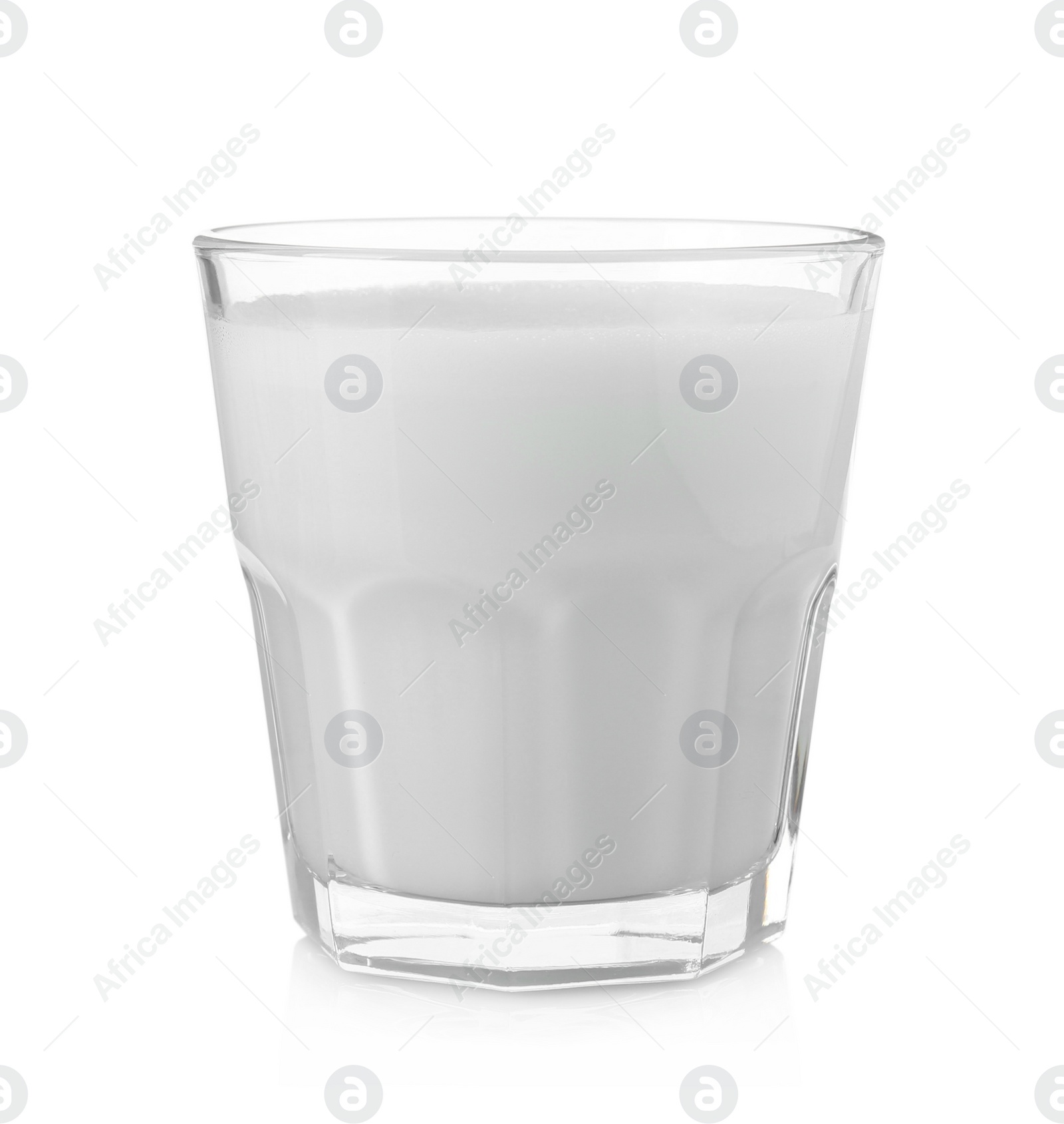 Photo of Glass of fresh milk isolated on white