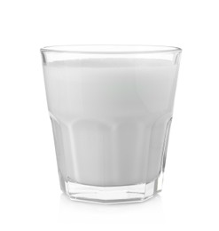 Photo of Glass of fresh milk isolated on white