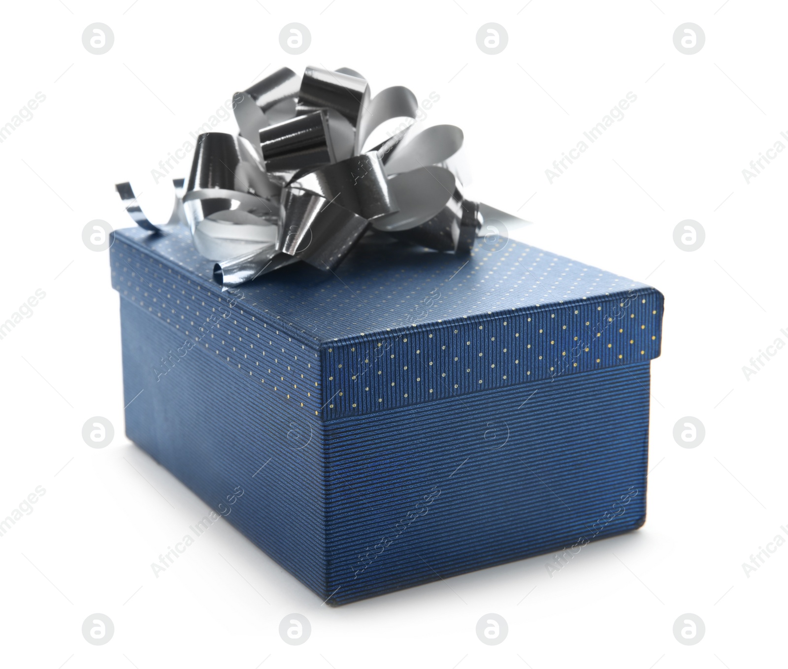 Photo of Beautiful gift box with bow on white background