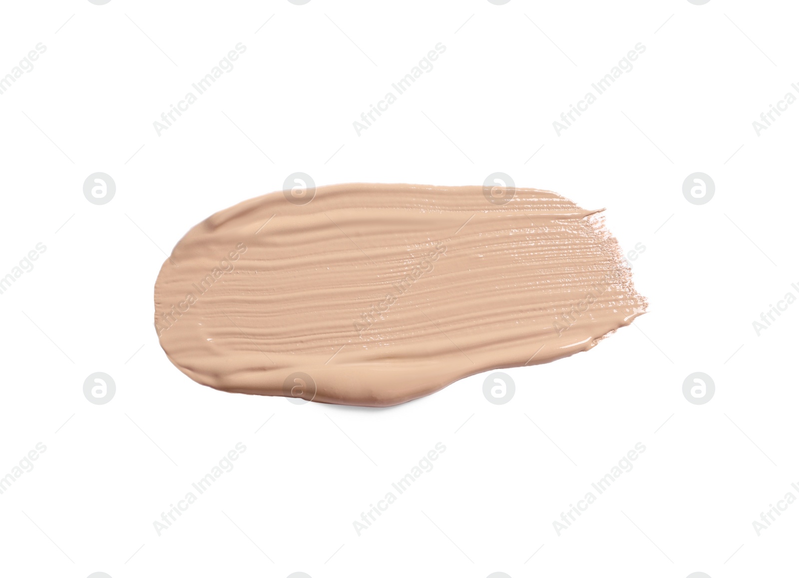 Photo of Smear of skin foundation isolated on white, top view