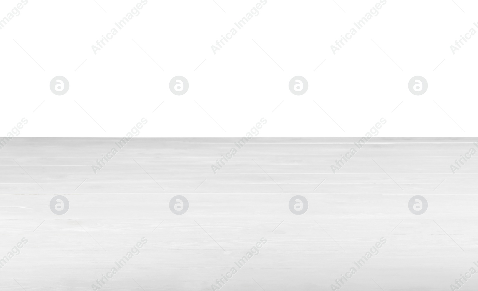 Photo of Empty clean wooden surface isolated on white