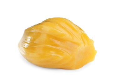 Photo of Delicious exotic jackfruit bulb isolated on white