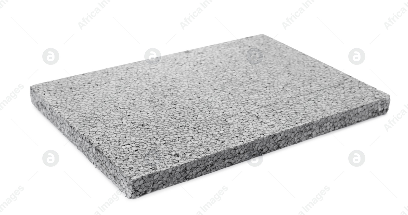 Photo of One grey styrofoam sheet isolated on white