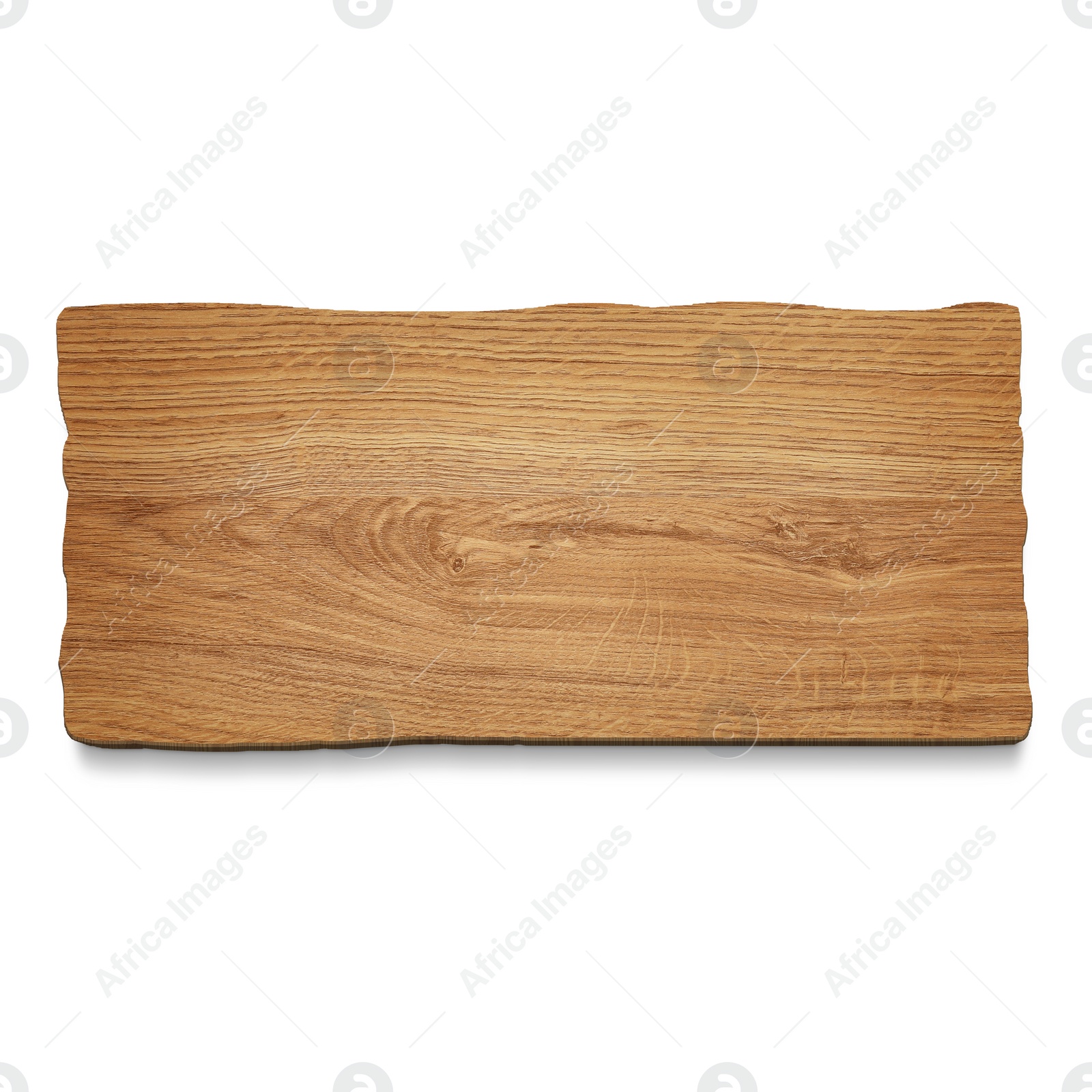 Image of Empty wooden board isolated on white. Mockup for design