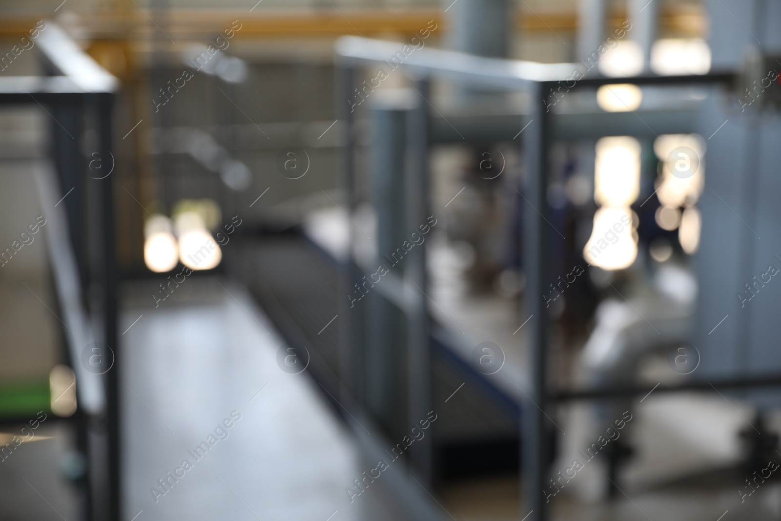 Photo of Blurred view modern granary with different equipment