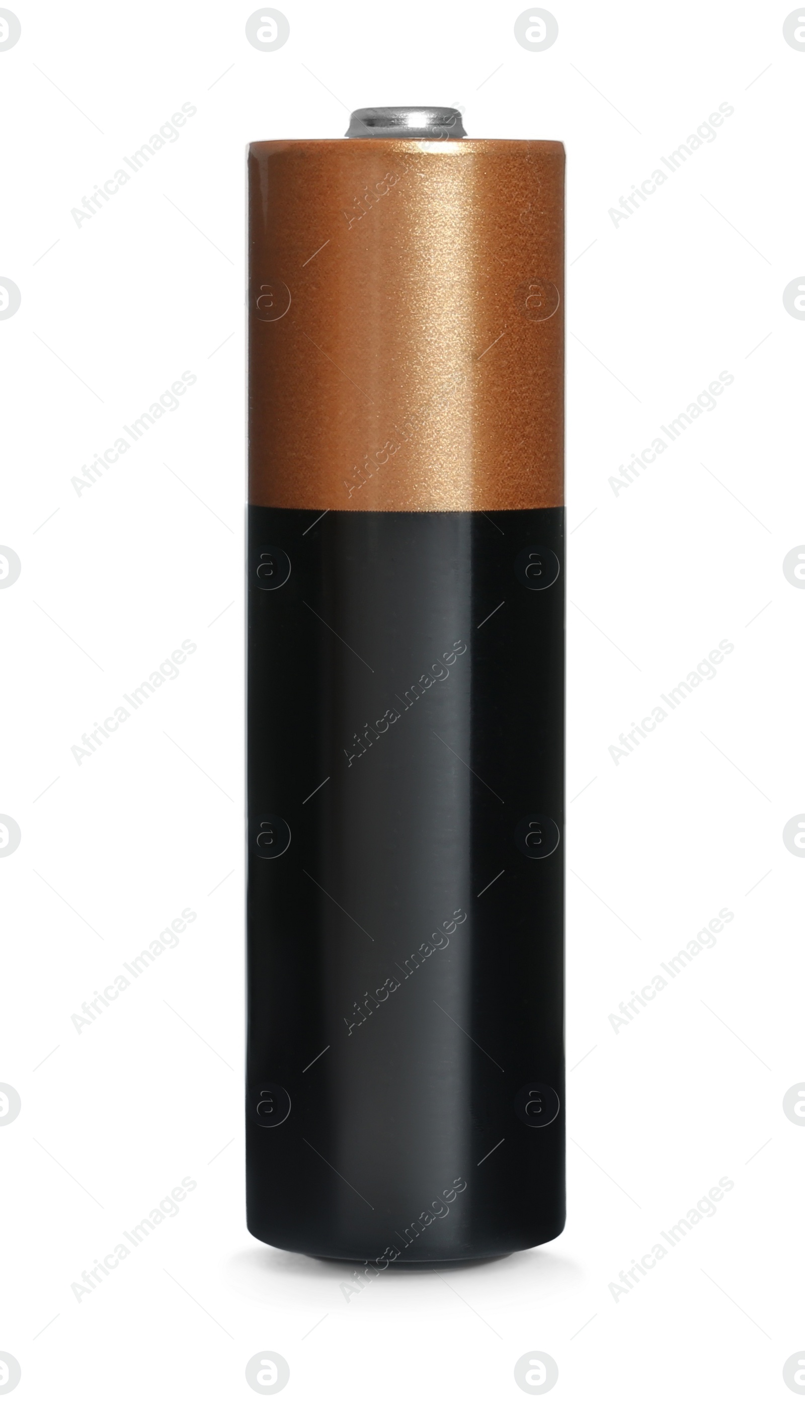 Image of New AA battery isolated on white. Dry cell