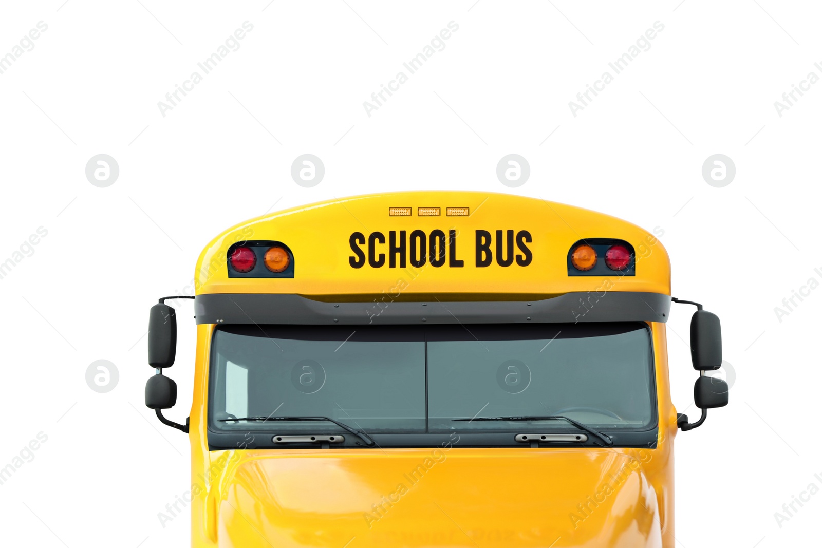 Image of Yellow school bus isolated on white. Transport for students