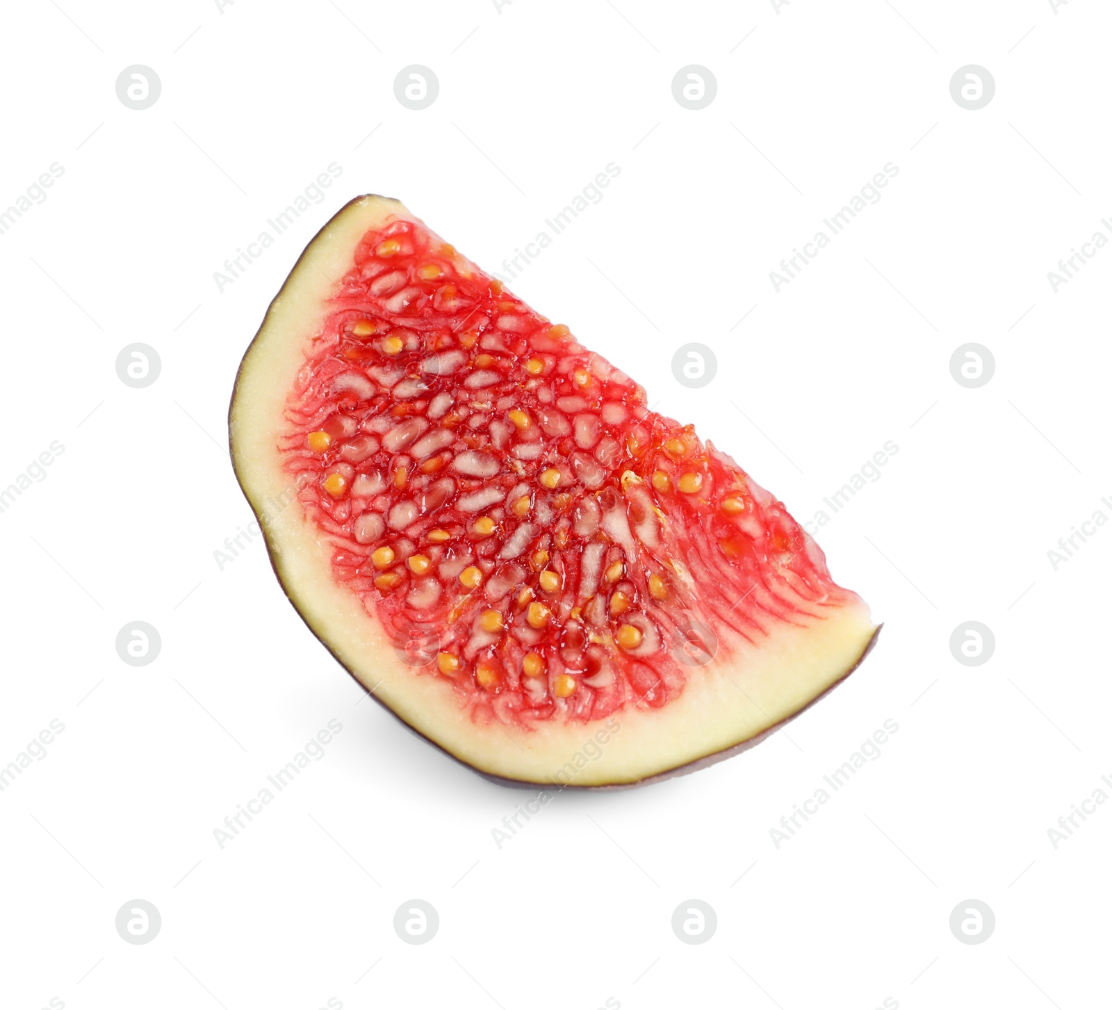 Photo of Piece of fresh fig isolated on white