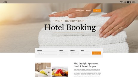 Image of Online hotel booking website interface with information