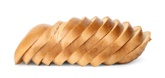 Photo of Slices of wheat bread isolated on white