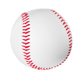 One baseball ball isolated on white. Sport equipment