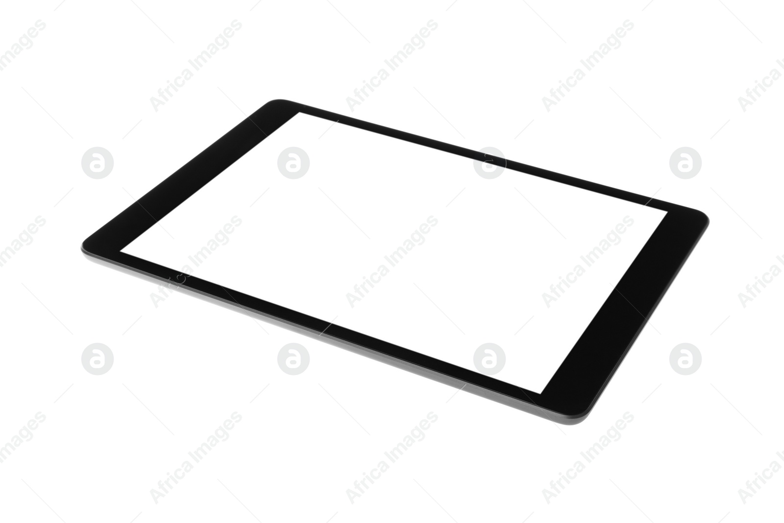 Photo of Tablet computer with blank screen isolated on white. Modern gadget