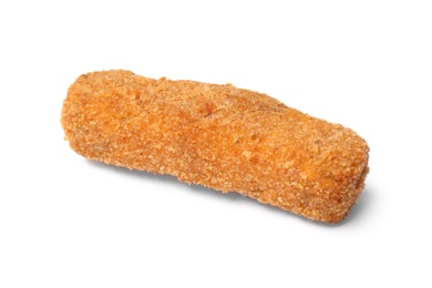 Photo of Tasty crispy cheese stick isolated on white