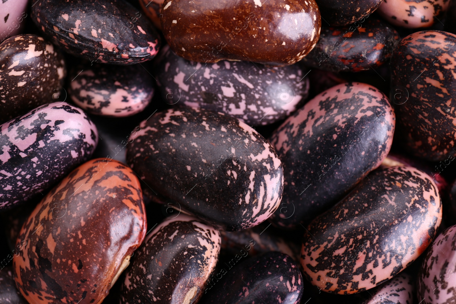 Photo of Many dry kidney beans as background, top view