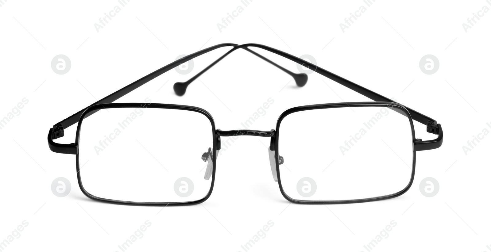 Photo of Stylish pair of glasses isolated on white