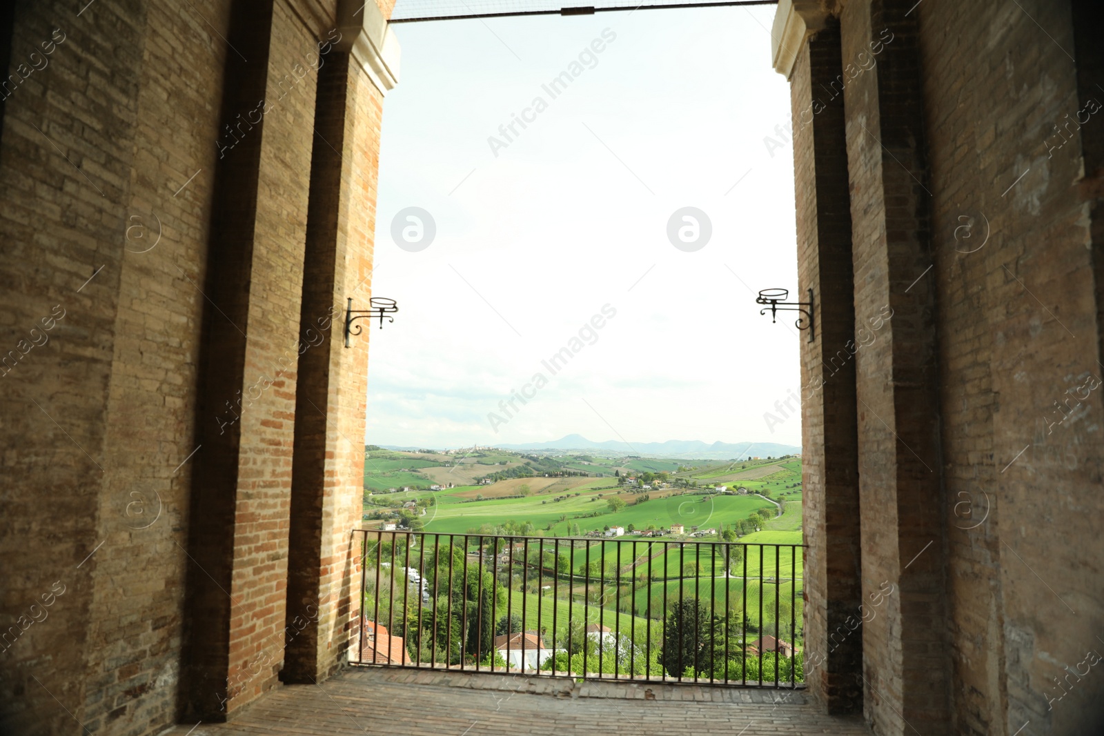 Photo of Beautiful view of countryside landscape from balcony