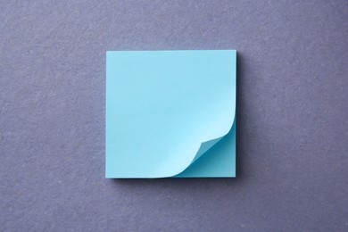 Photo of Blank paper note on color background, top view