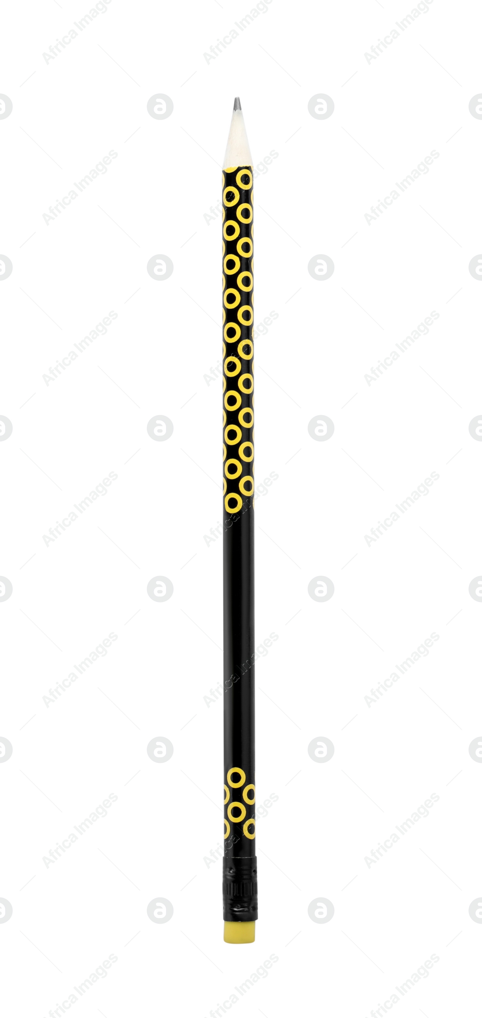 Photo of New pencil isolated on white. School stationery