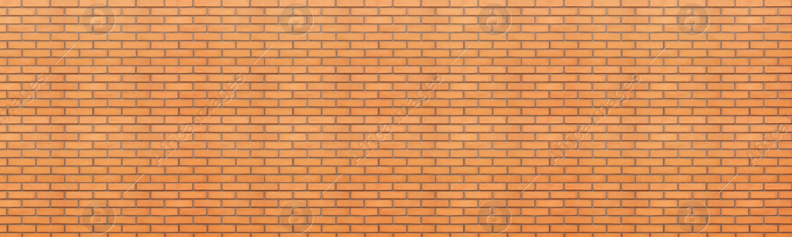 Image of Orange brick wall as background. Banner design