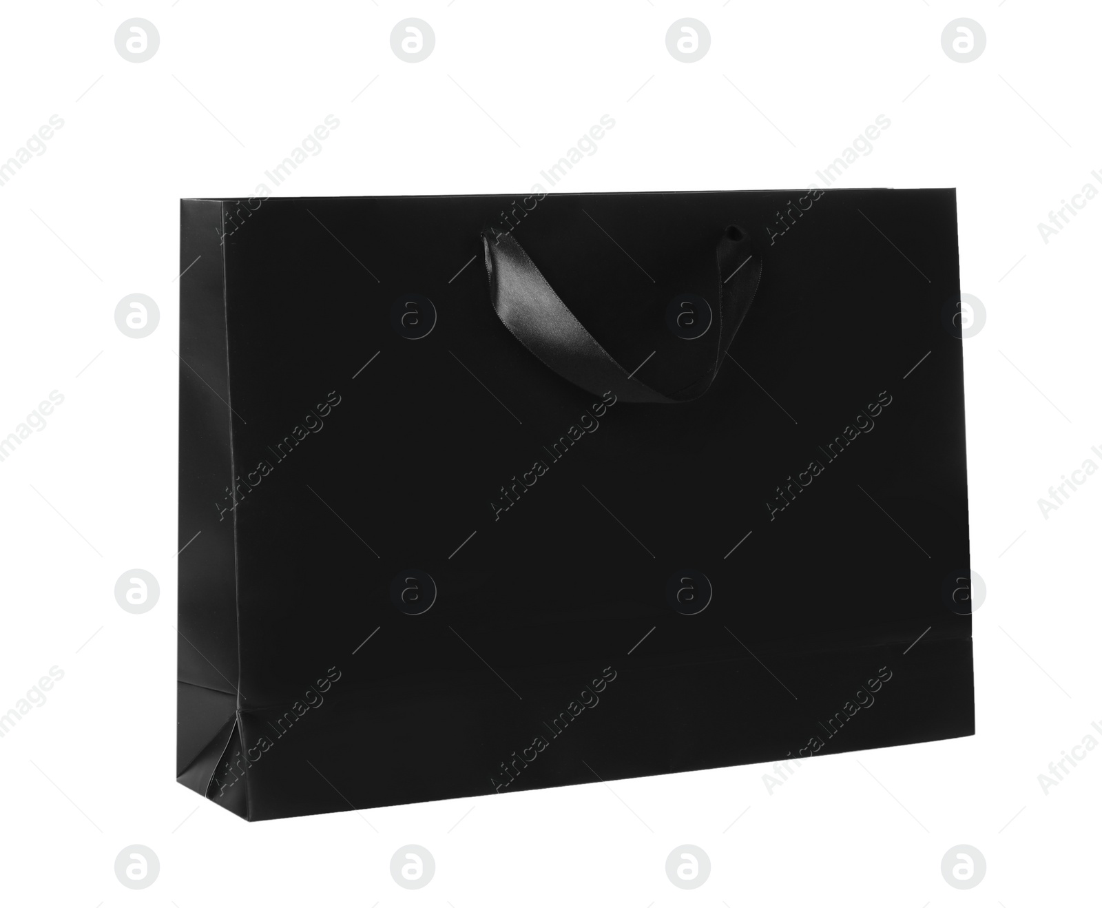 Photo of Paper shopping bag isolated on white. Mock up for design