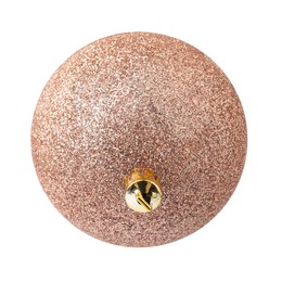 Photo of Beautiful glitter Christmas ball isolated on white